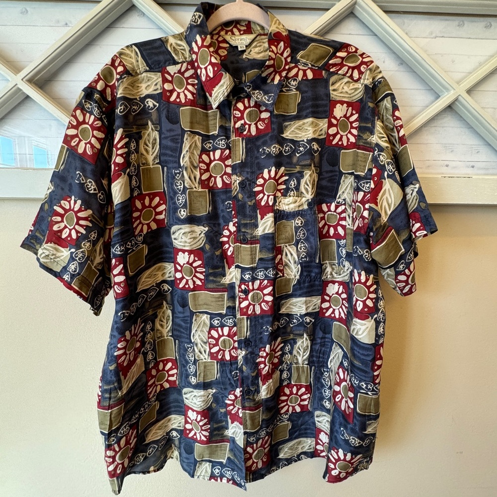 Hawaiian Original Shirt Mens Medium Button Down‎ Collar Short Sleeve -Hawaii USA